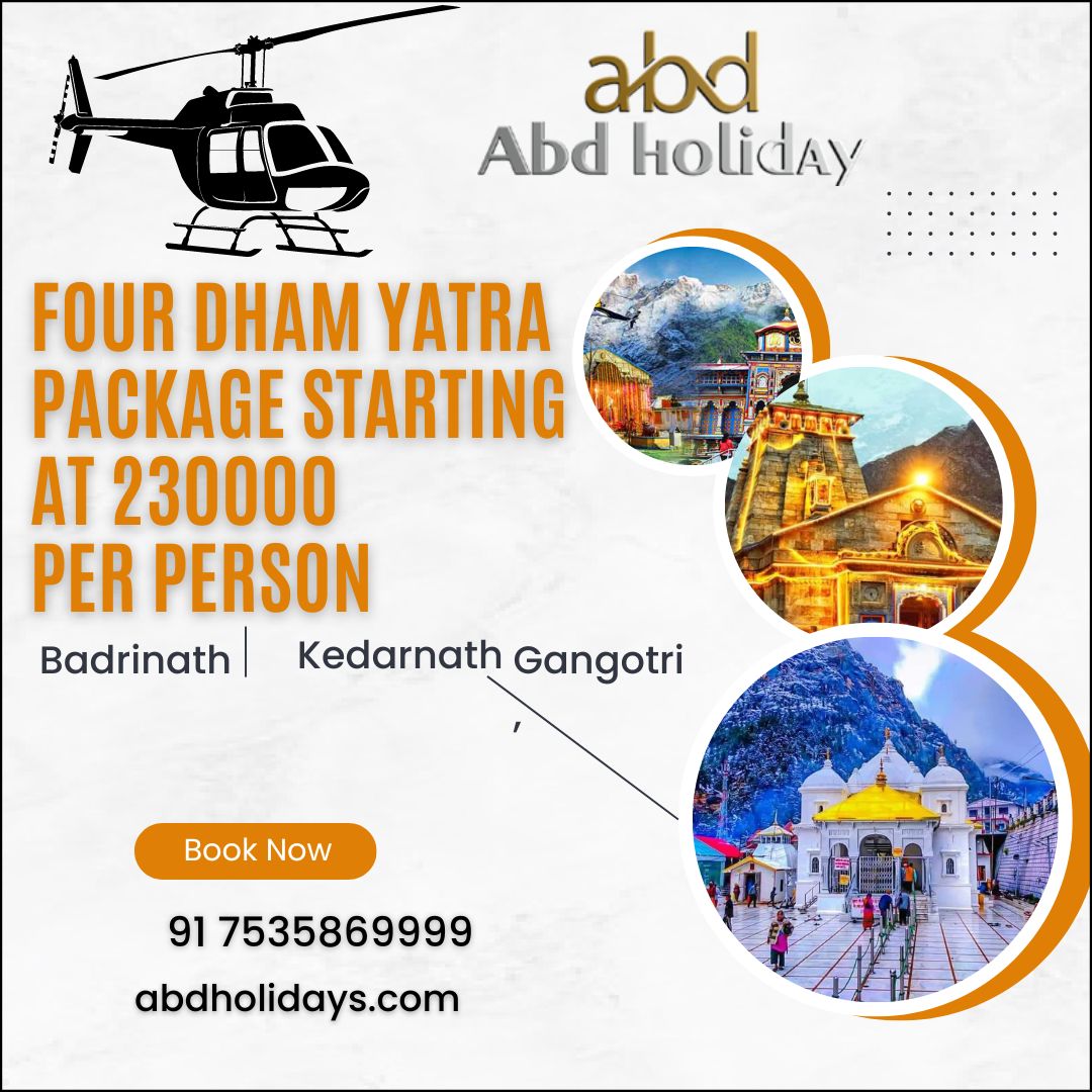 four dham yatra package starting at 230000 per person