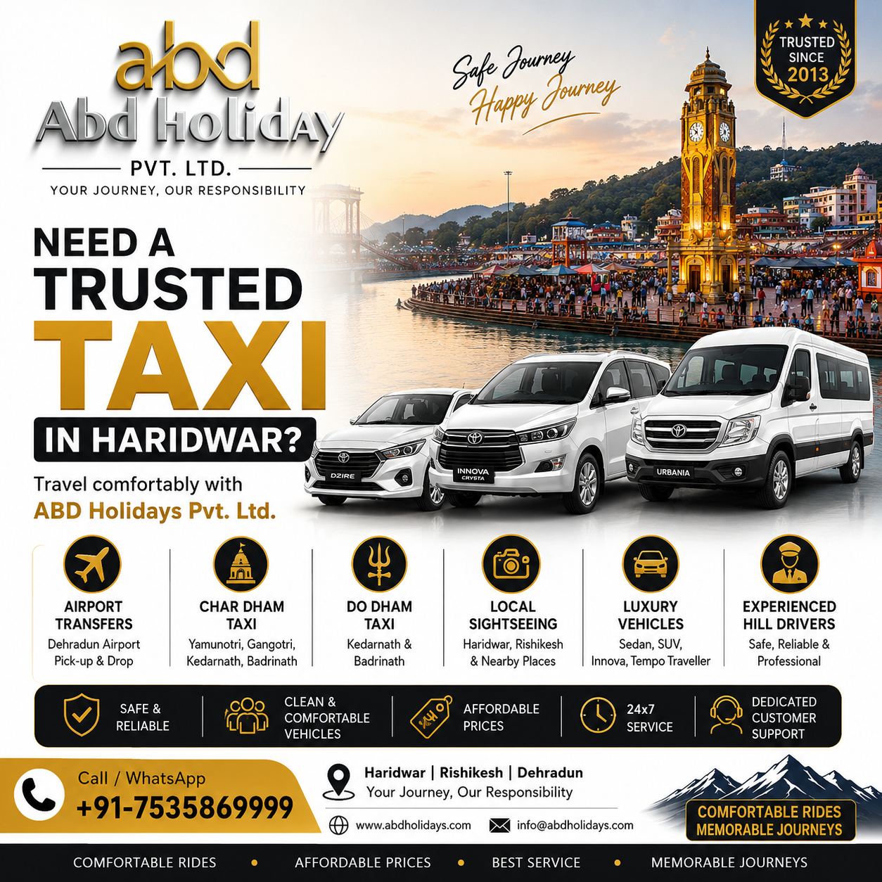 Haridwar to Kedarnath Taxi