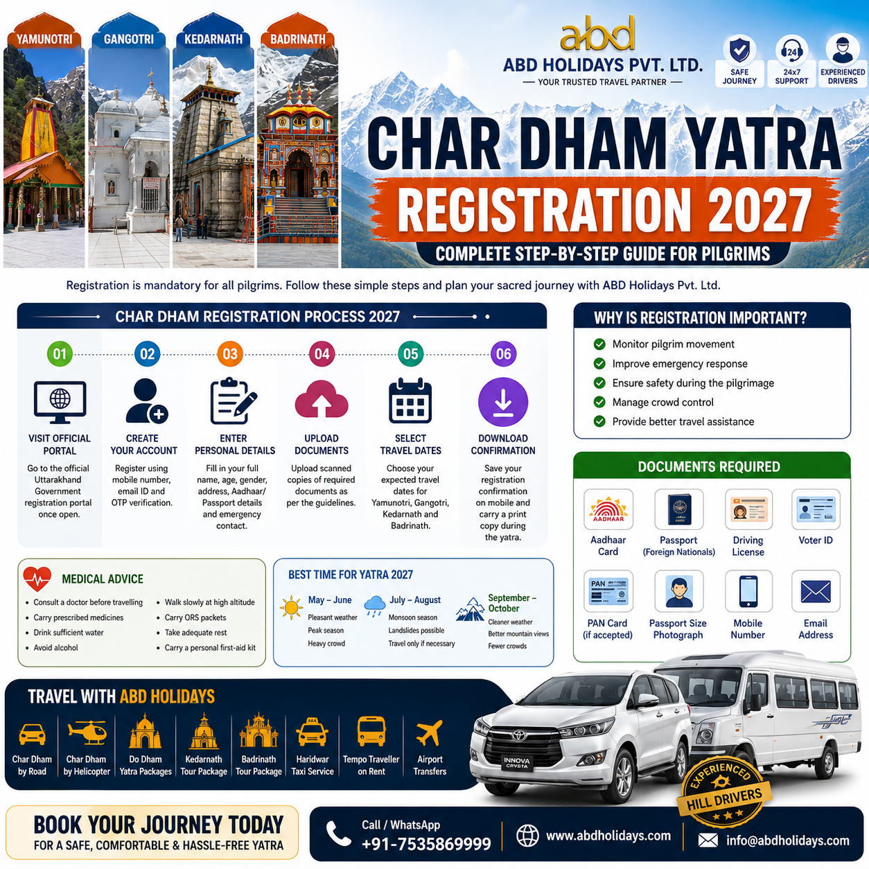 Char Dham Yatra Registration 2027 