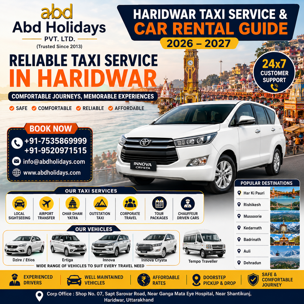 Haridwar Taxi Service & Car Rental 2026–2027