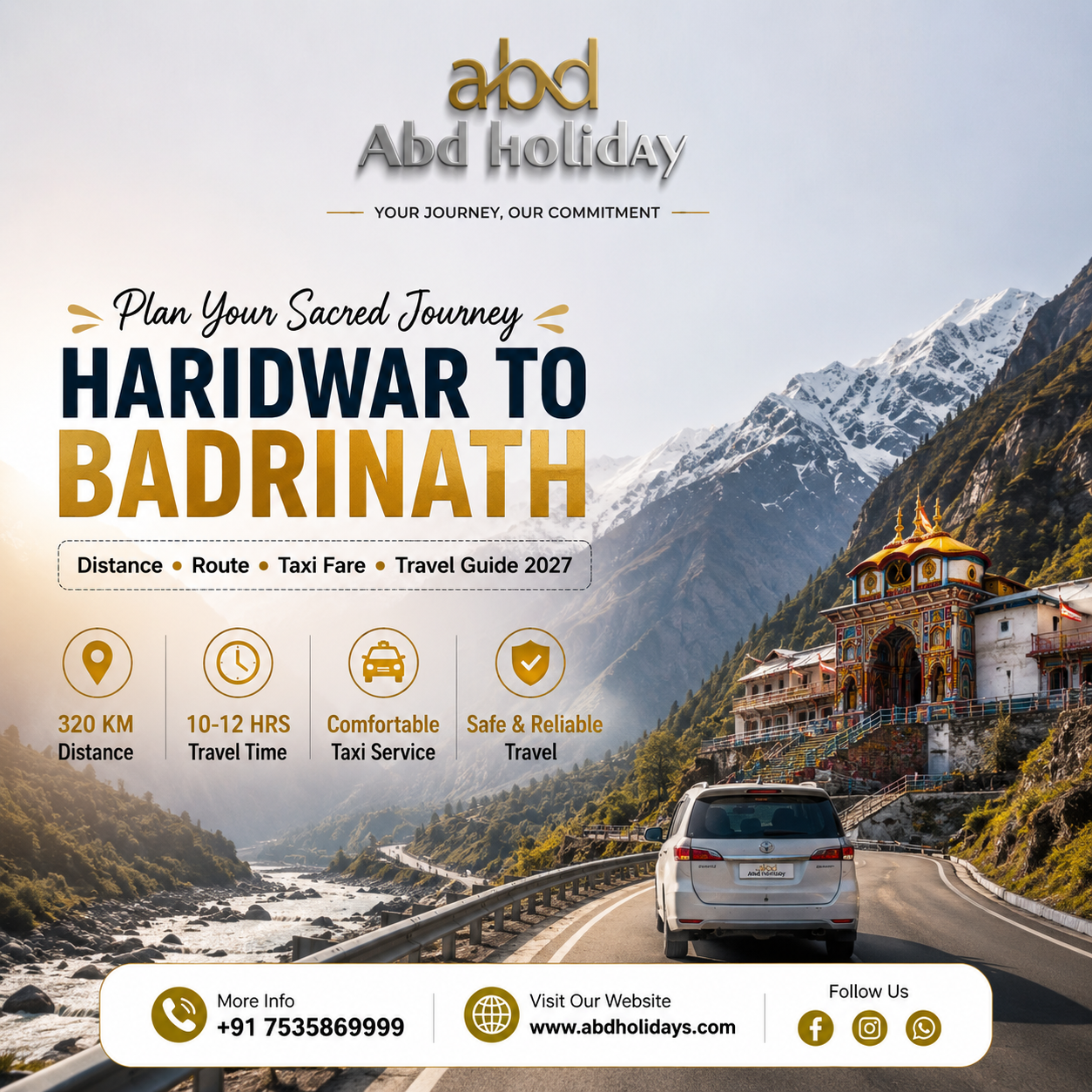 Haridwar to Badrinath Distance, Route, Taxi Fare & Travel Guide 2027