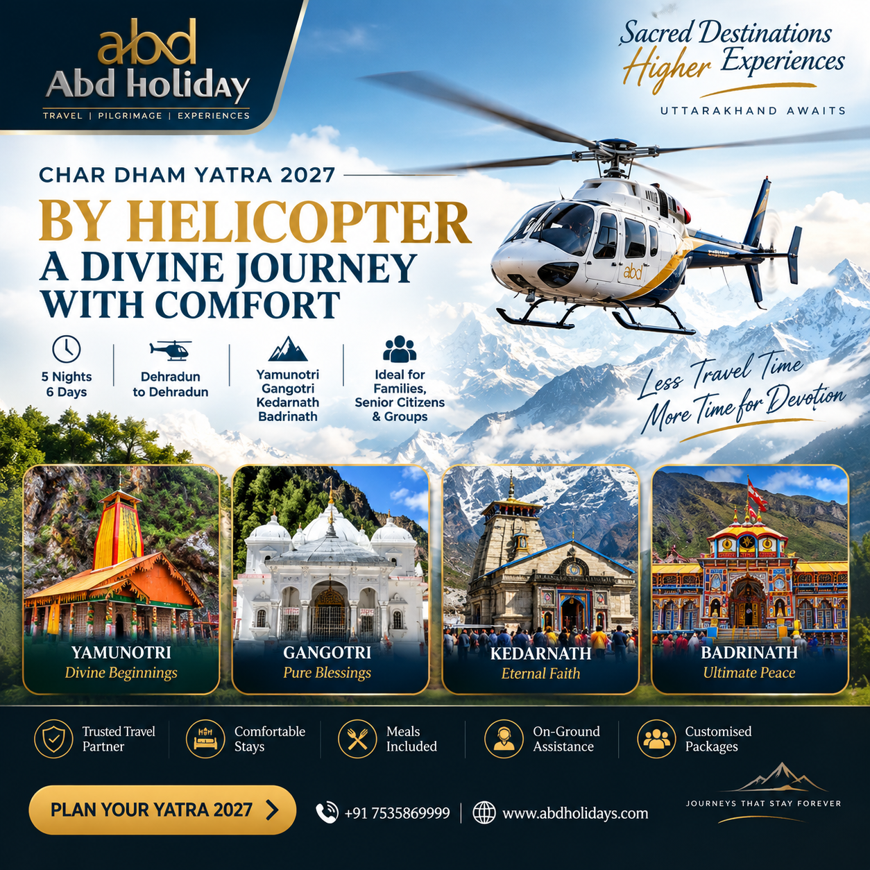 How Much Does a Char Dham Yatra Package by Helicopter Cos