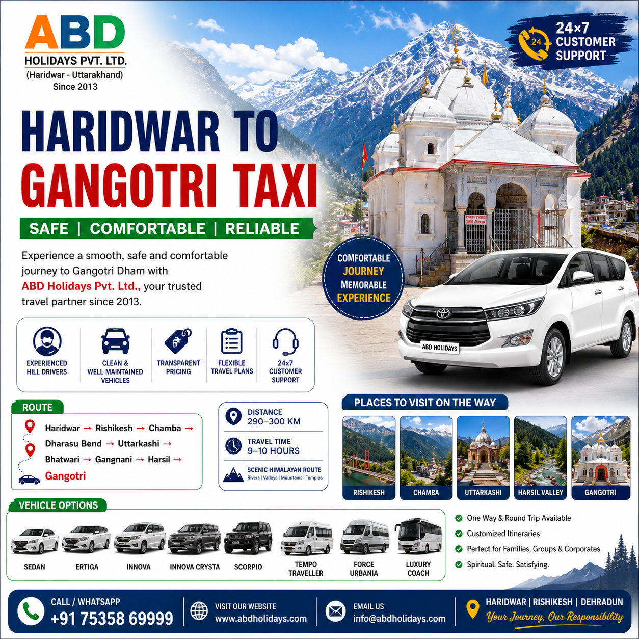 Haridwar To Gangotri Taxi
